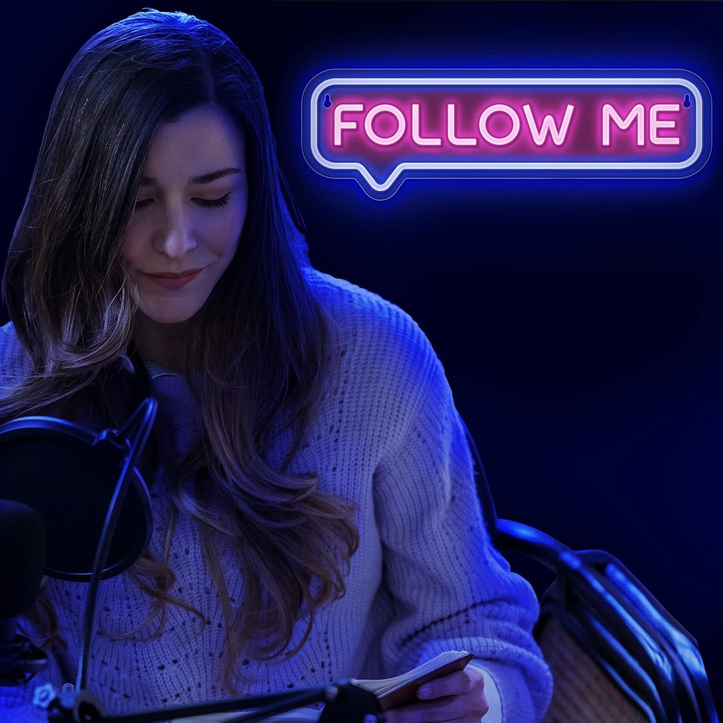 Follow Me Neon Sign