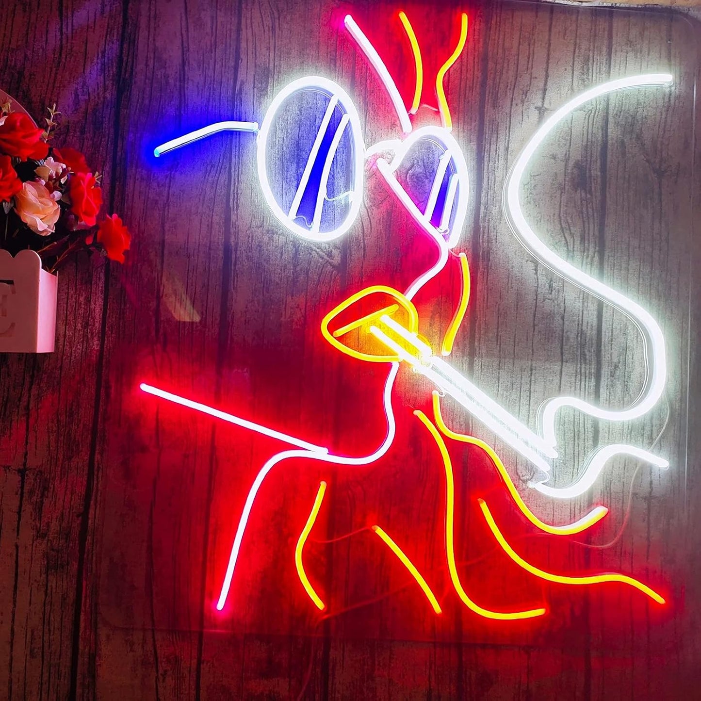 Girl Smoking Neon Sign