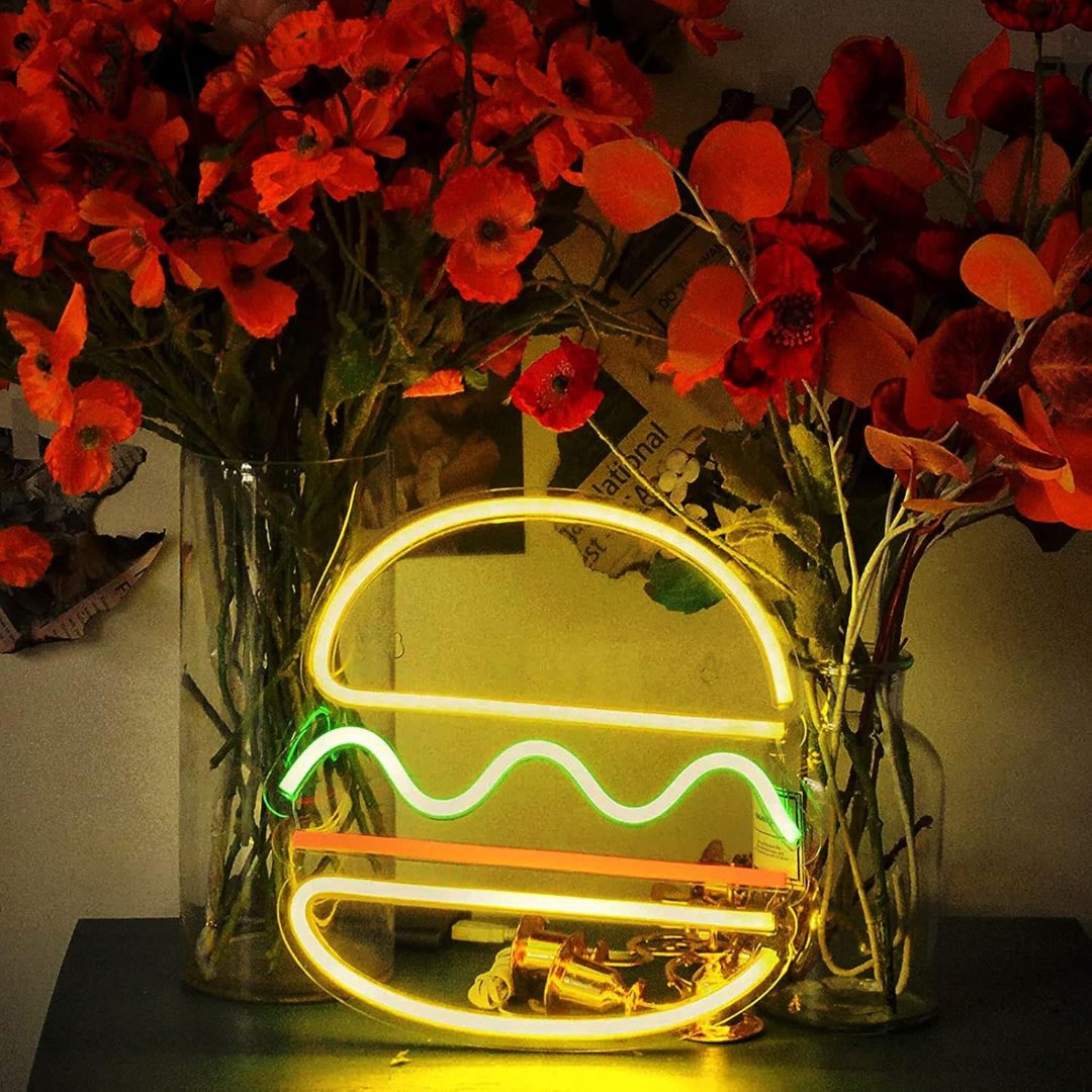 Burger Neon Sign Restaurant Led Light