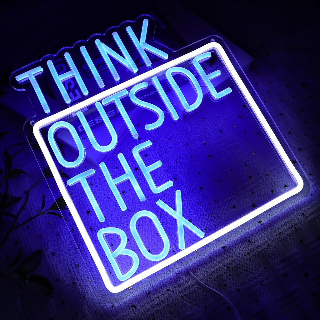 Think Outside The Box Neon Sign