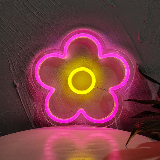 Daisy Flower Neon Sign
