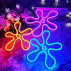 Neon Flower Wall Art