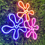 Neon Flower Wall Art