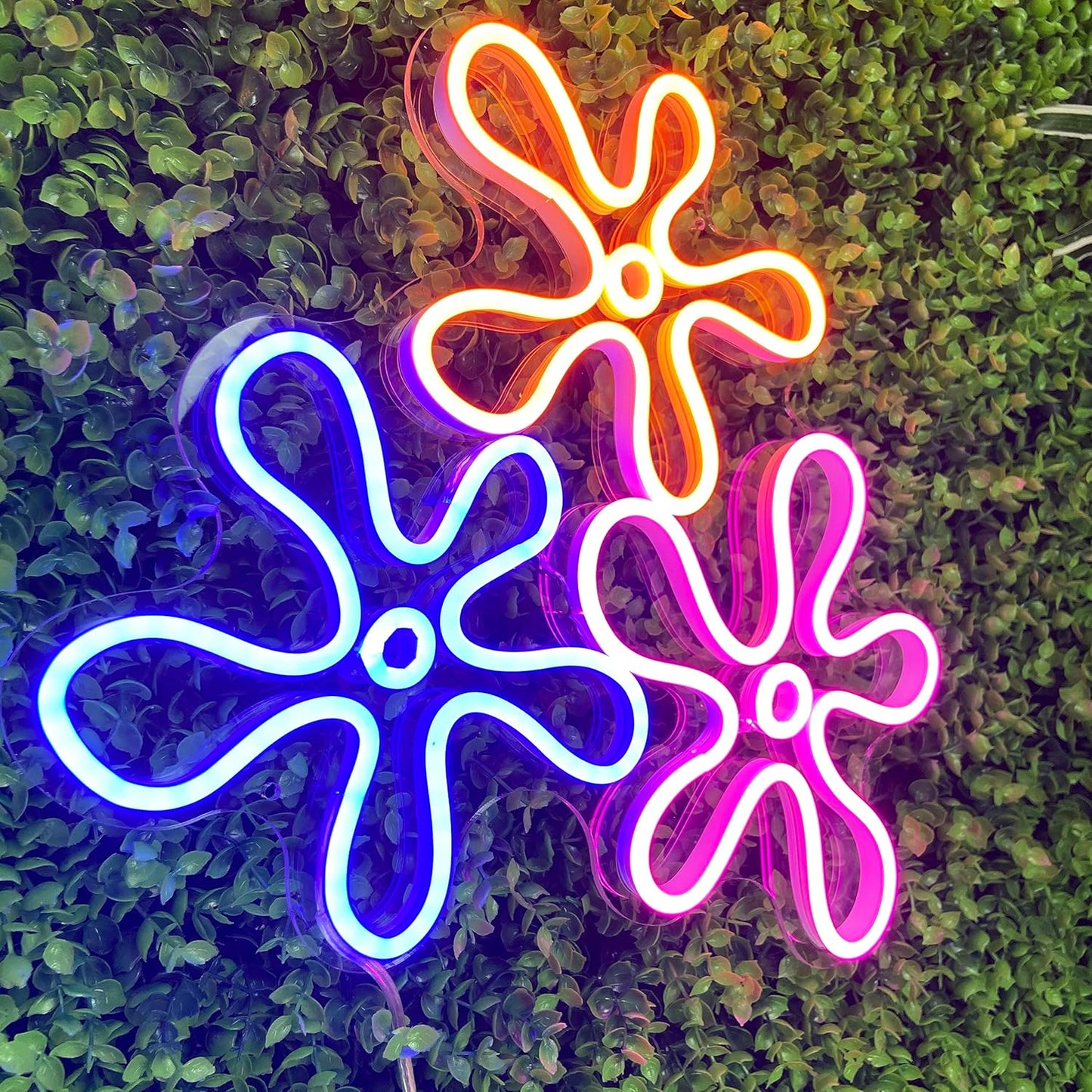 Neon Flower Wall Art