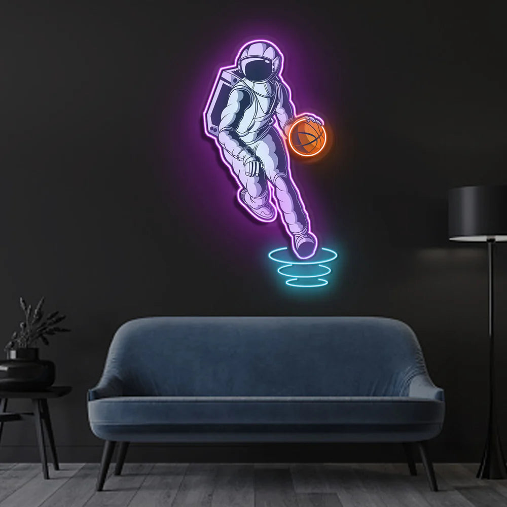 "Astroballer" LED Neon x Print