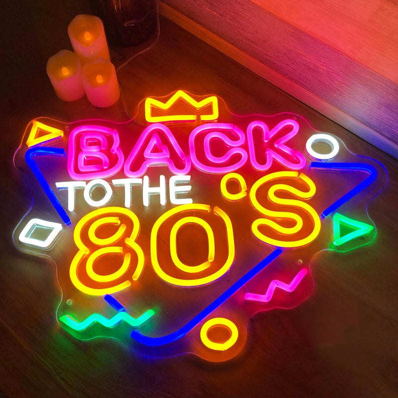 Back to The 80s Bar Neon Sign