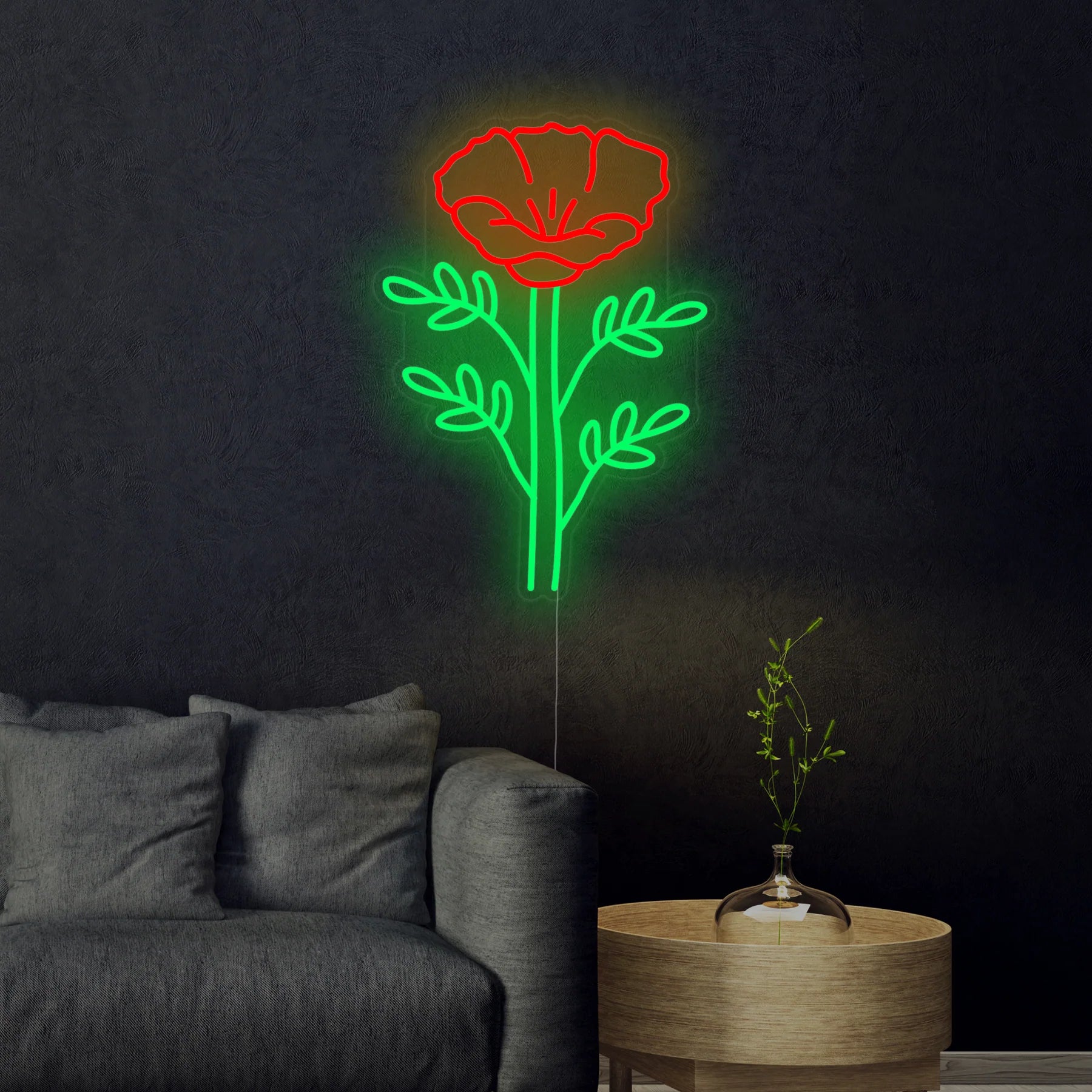 "California Poppy Papaver Rhoeas" Neon Sign