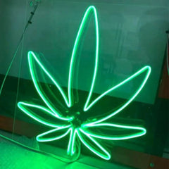 Cannabis Leaf (Green) Neon Sign