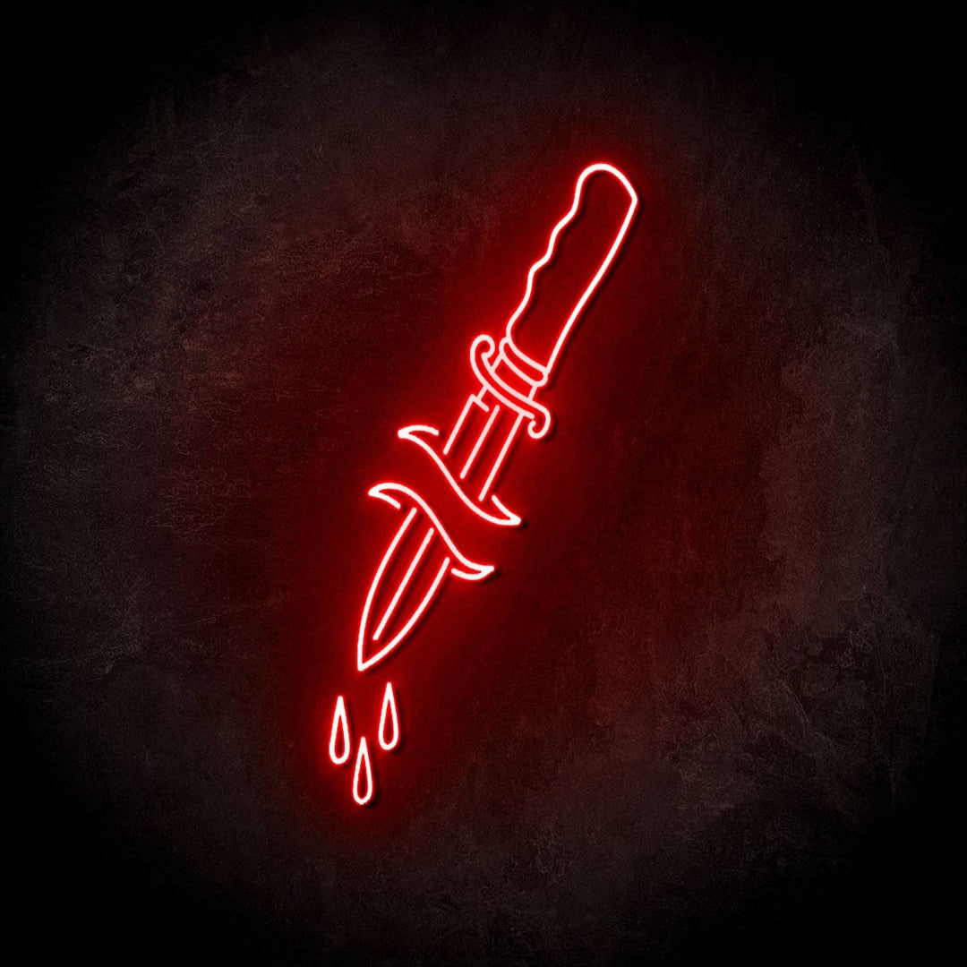 Dripping Dagger Neon Sign