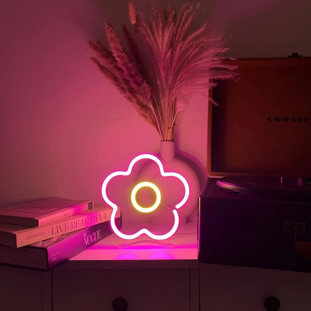 Daisy Flower Neon Sign