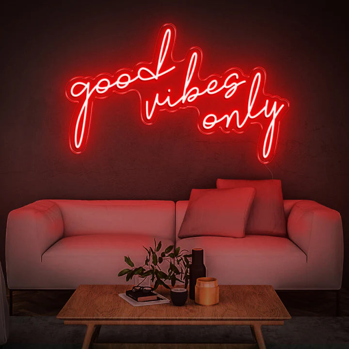 'Good Vibes Only' Neon Sign