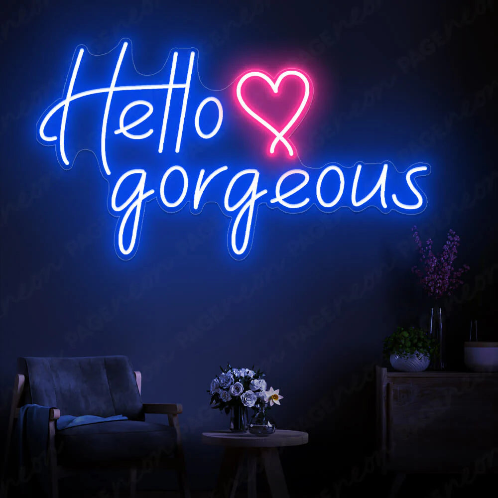 Hello Gorgeous Neon Sign Beauty Led Neon Light