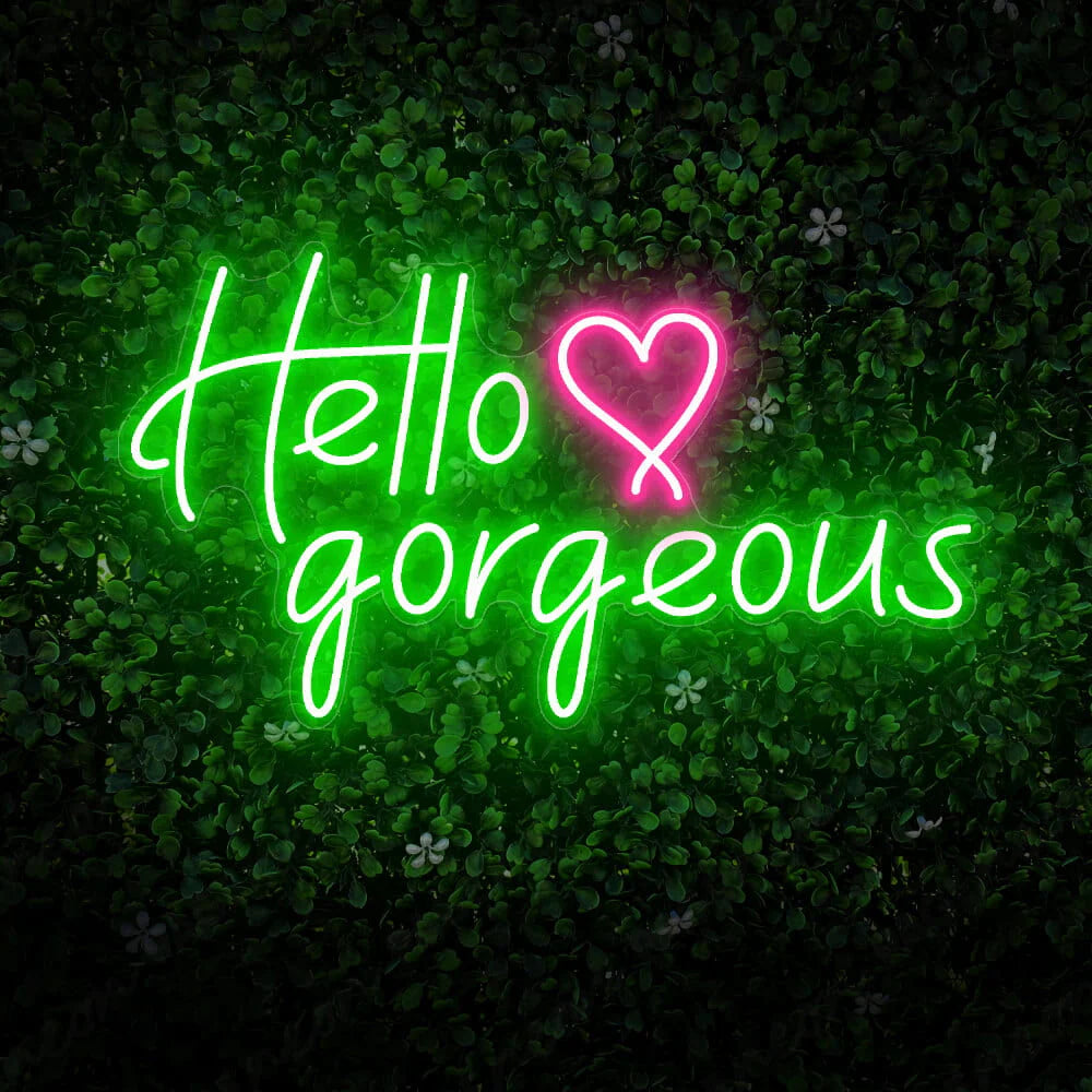 Hello Gorgeous Neon Sign Beauty Led Neon Light