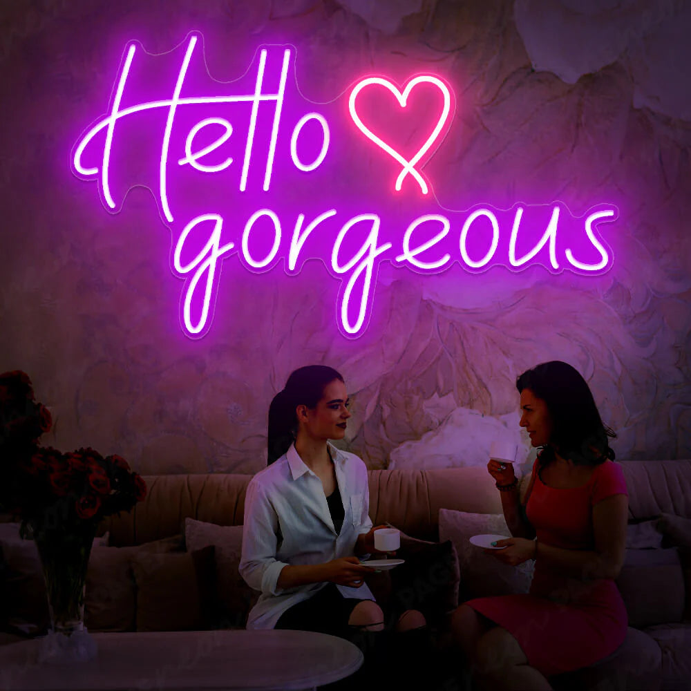 Hello Gorgeous Neon Sign Beauty Led Neon Light