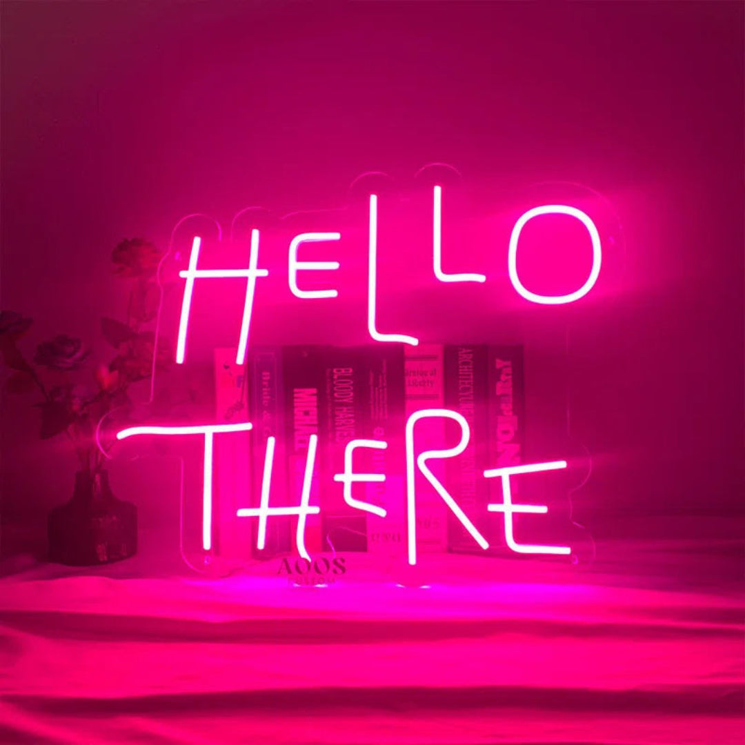 "Hello There" Neon Sign