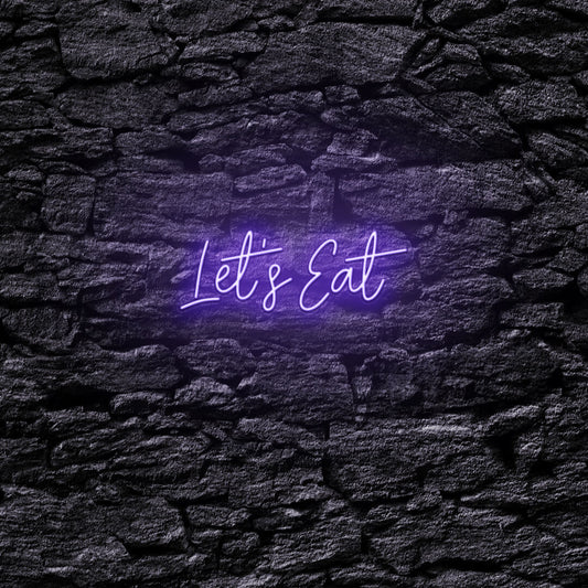 Let's Eat Neon Sign Led Light For Kitchen