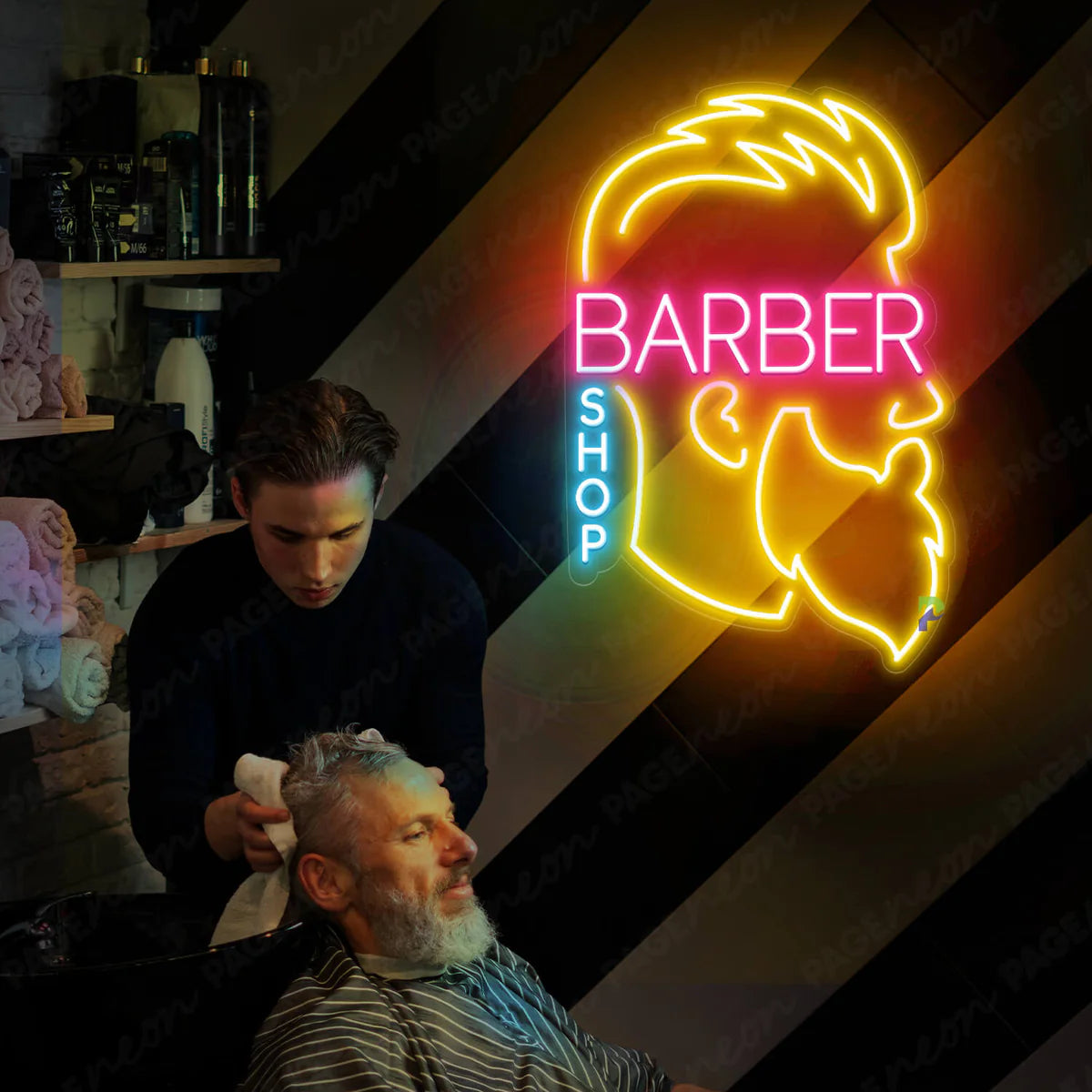 Man Barber Shop Neon Sign Led Light