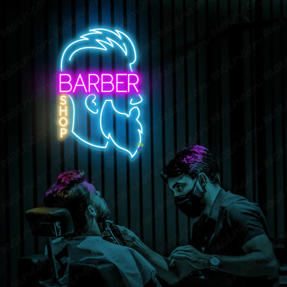 Man Barber Shop Neon Sign Led Light