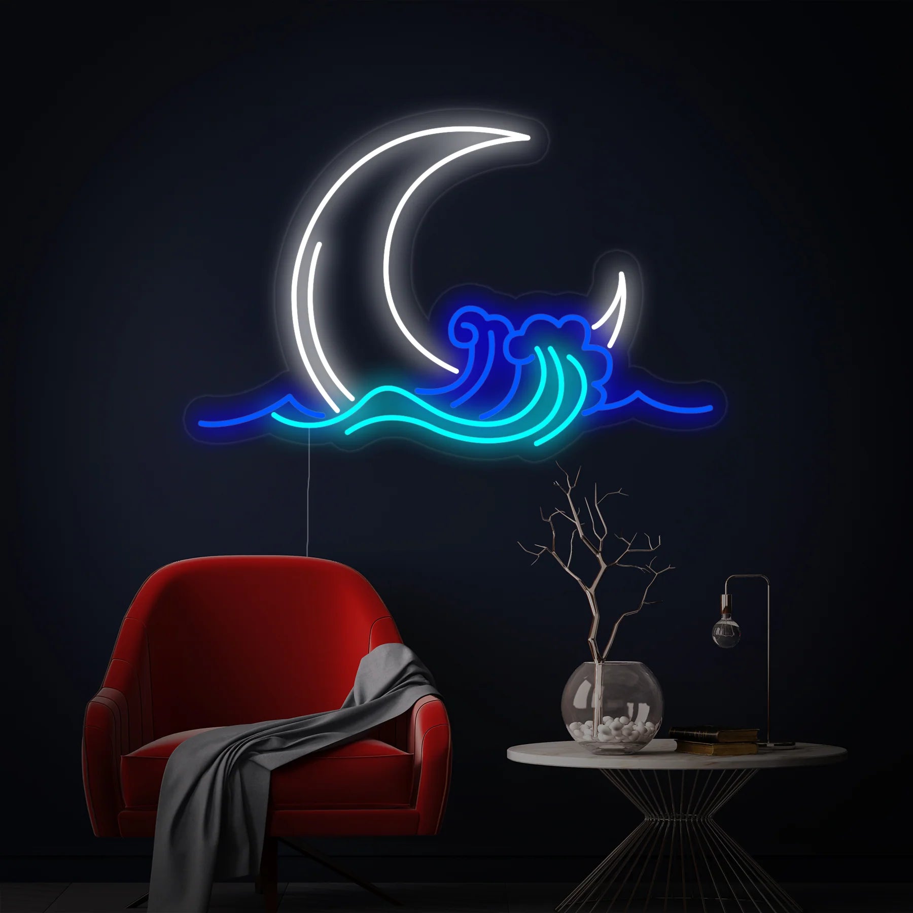 "Moonrise Wave" Neon Sign