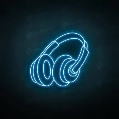 Headphones neon sign