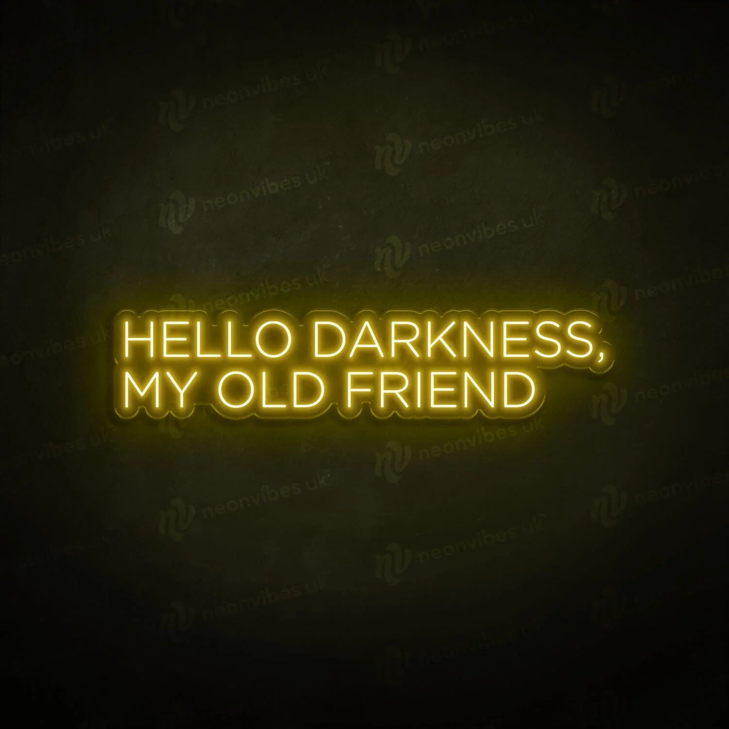 Hello Darkness neon sign