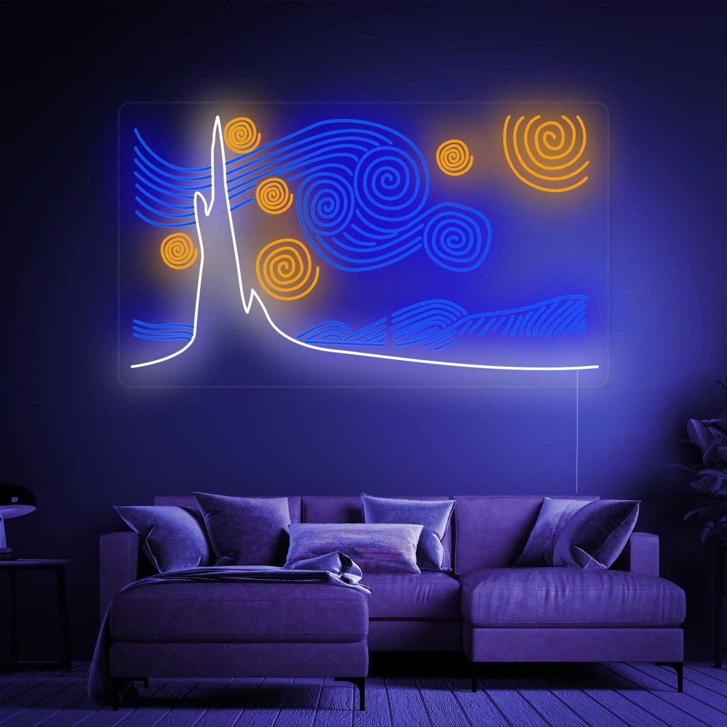 "Starry Night Vincent Van Gogh" Neon Sign