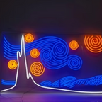 "Starry Night Vincent Van Gogh" Neon Sign