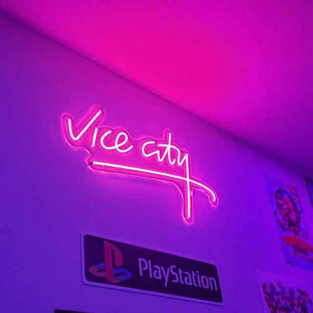 "Vice City, Game Room Decor" Neon Sign