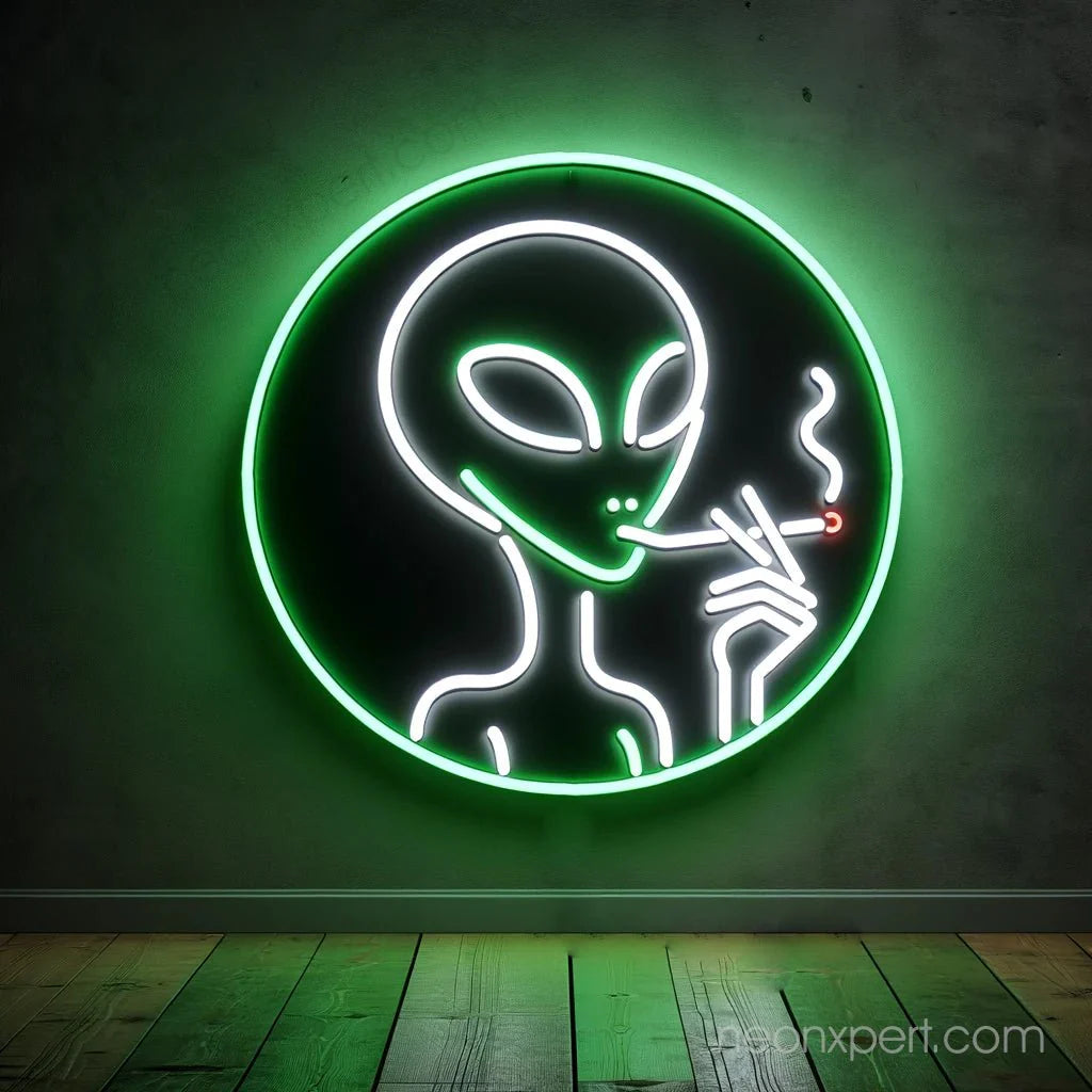 Alien Smoking LED Neon Sign