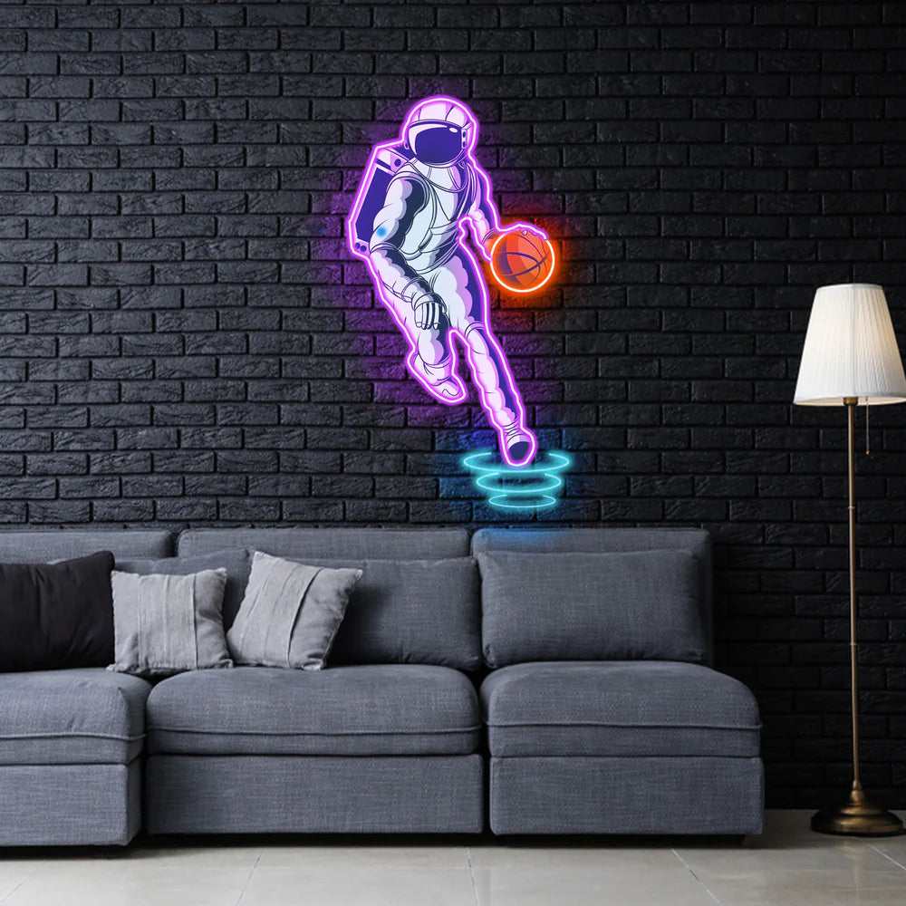 "Astroballer" LED Neon x Print