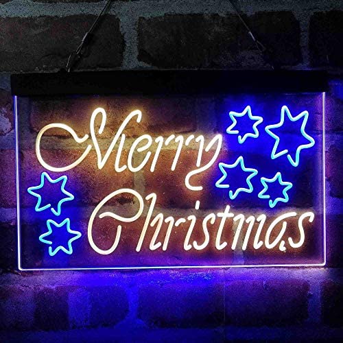 "Merry Christmas Stars" Neon Sign