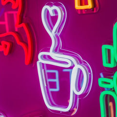 Neon Coffee Cup Sign