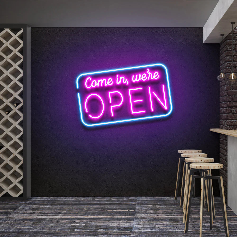 Come In, We're Open Led Neon Sign