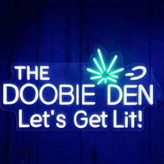 Doobie Den Sign | Perfect Stoner Gift & Funny 420 Decor Neon Light