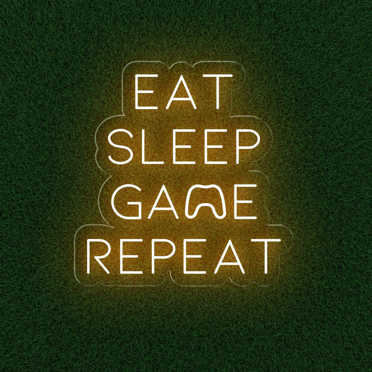 Eat Sleep Game Repeat Neon Sign