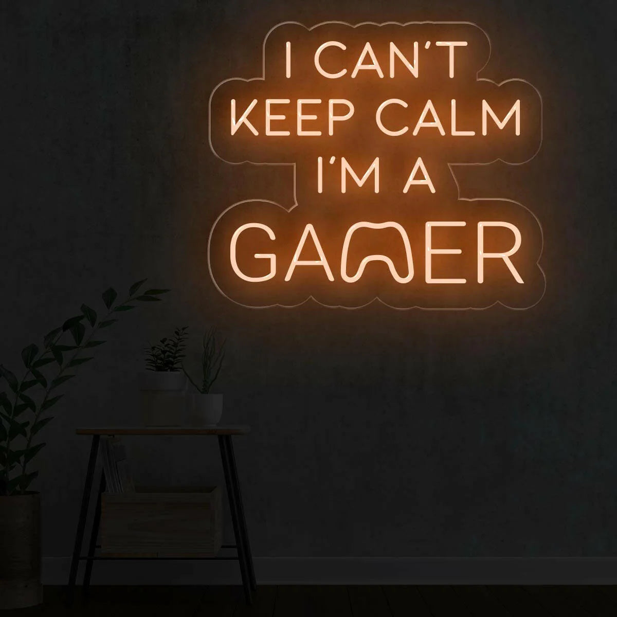 I Can't Keep Calm I'm a Gamer Neon Sign for Game Rooms