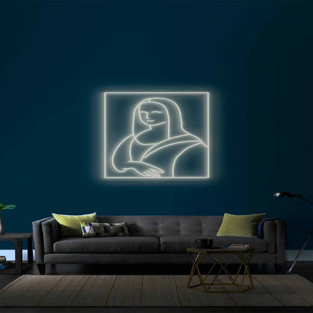 "Da Vinci Mona Lisa" Neon Sign