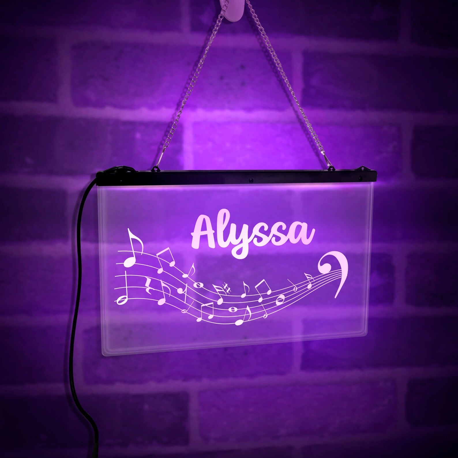 Music Neon Sign Custom Name Led Light