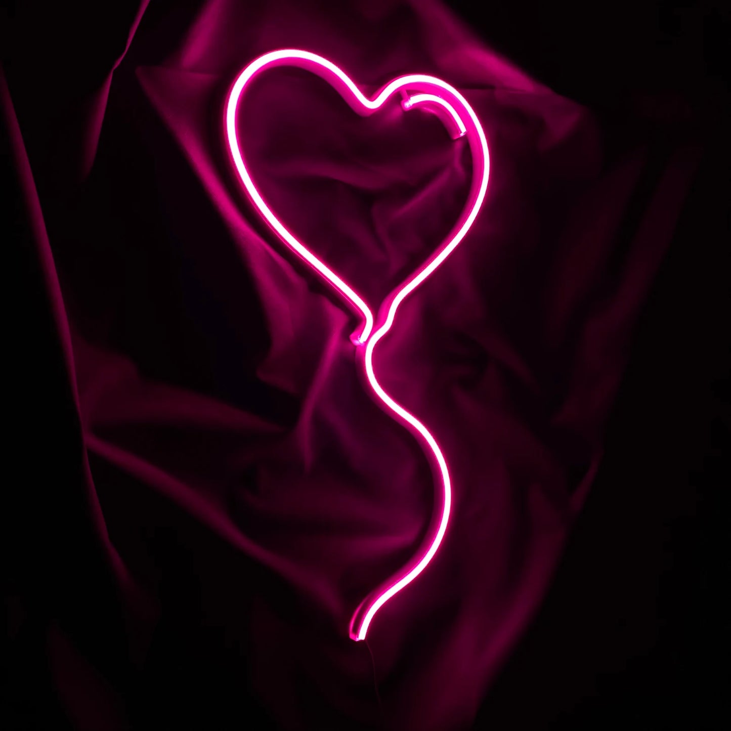 "Pink Heart Balloon" Neon Sign