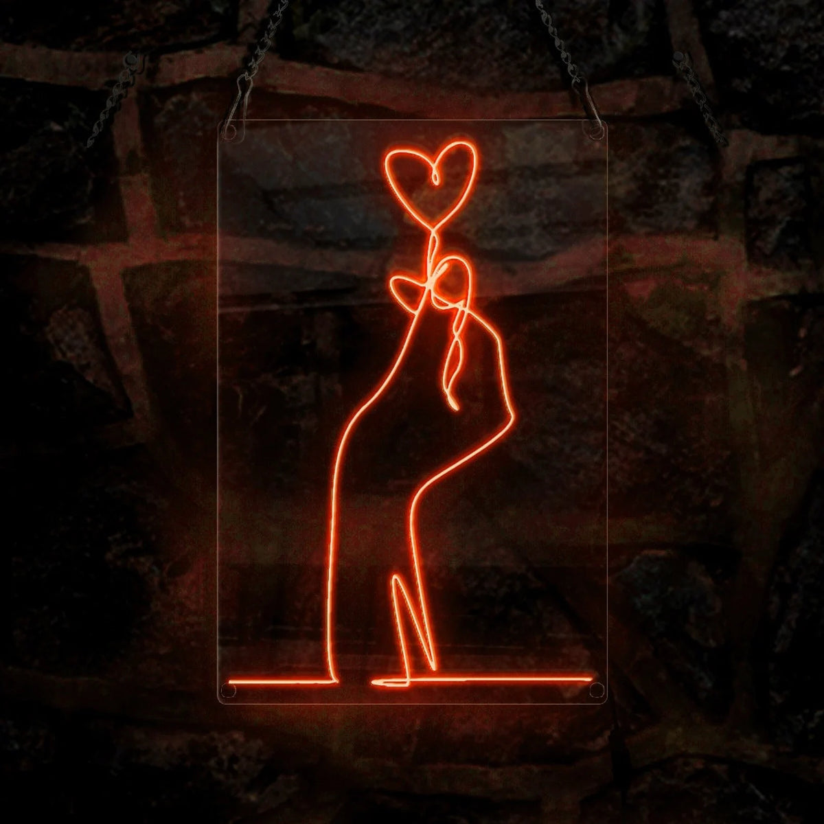 Korean Heart Neon Sign