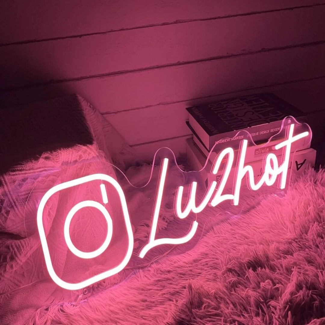 Custom Instagram Neon Handle