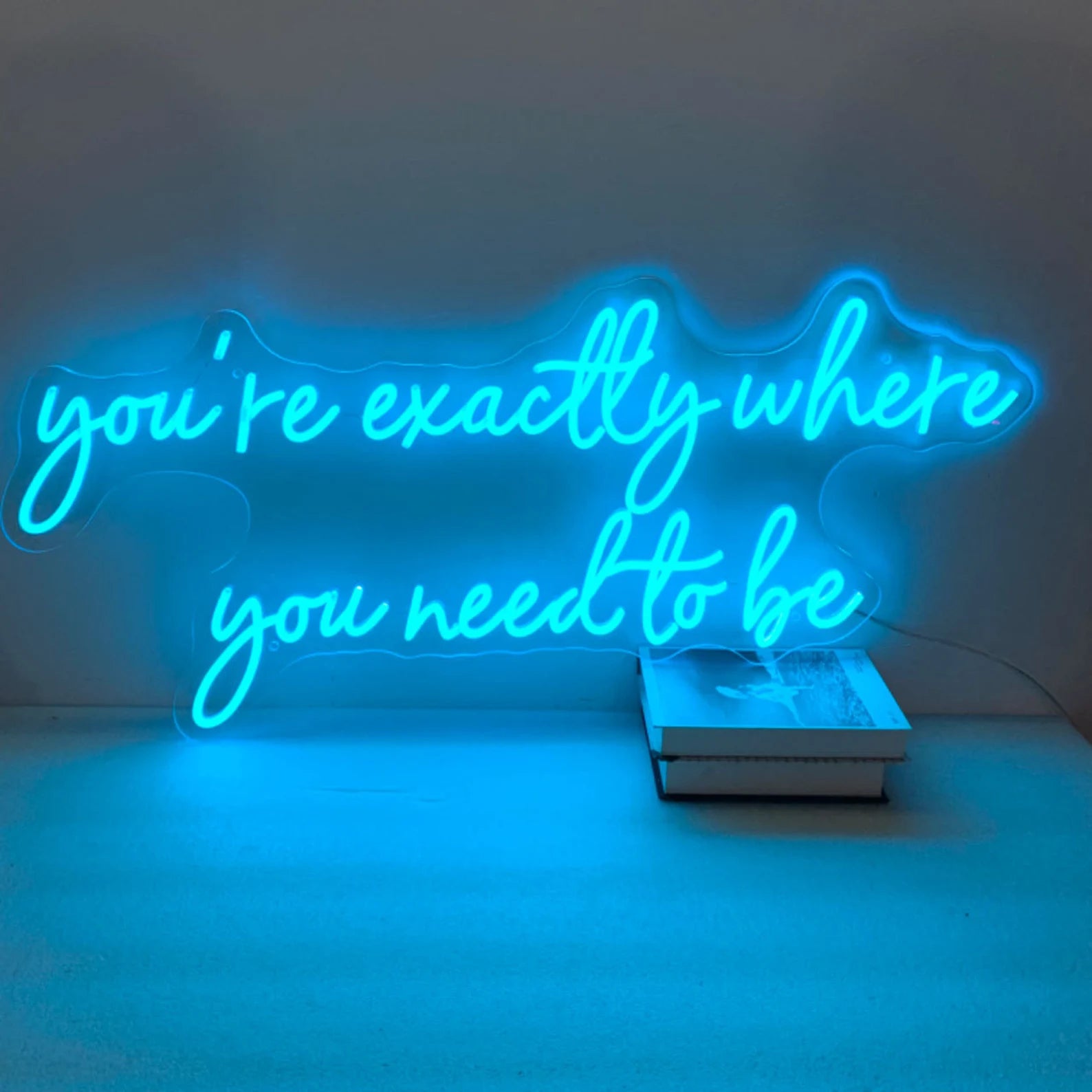 You're exactly where you need to be Neon Sign