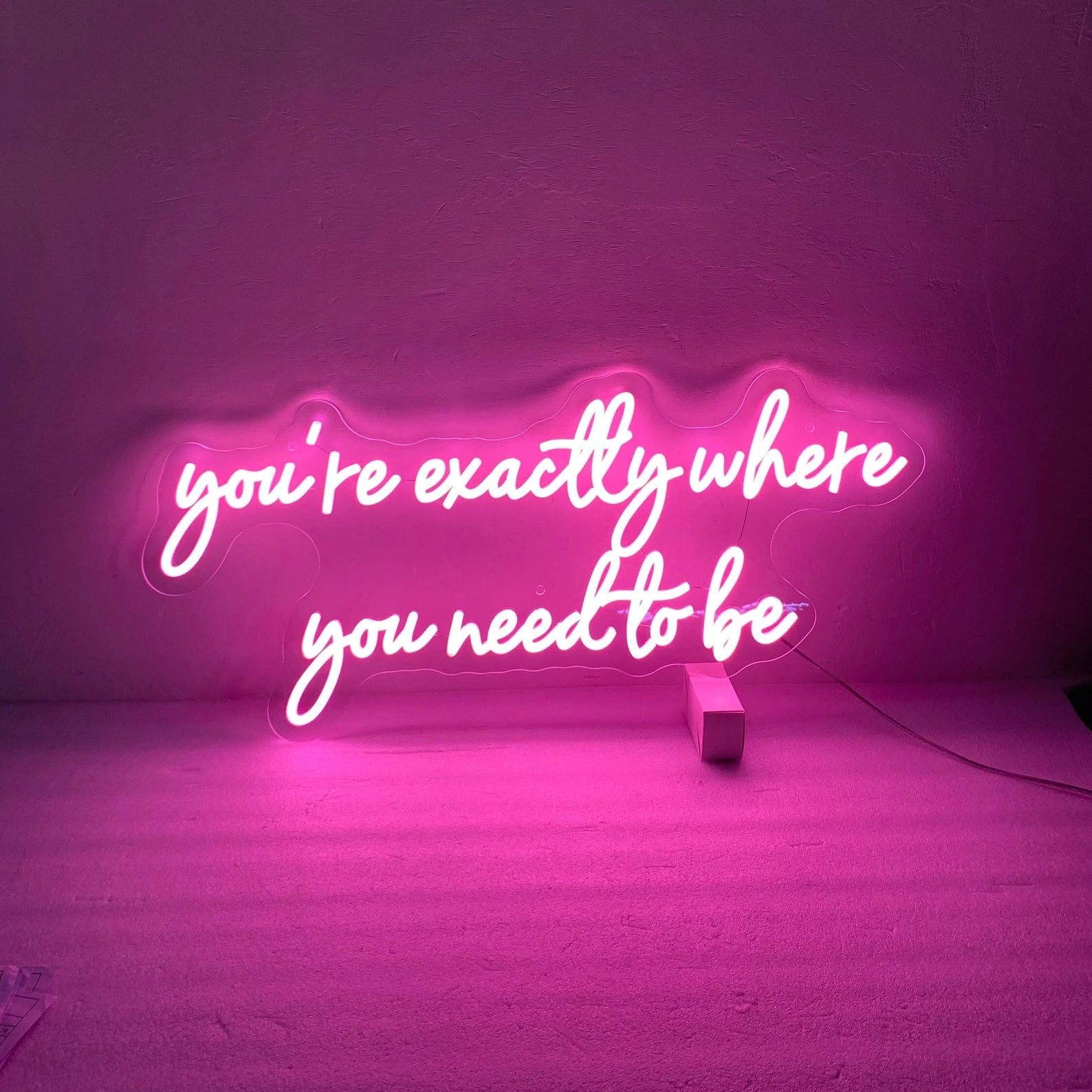 You're exactly where you need to be Neon Sign