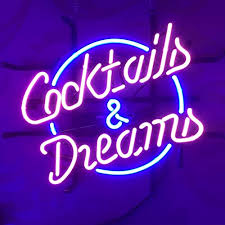 Cocktails & Dreams neon sign