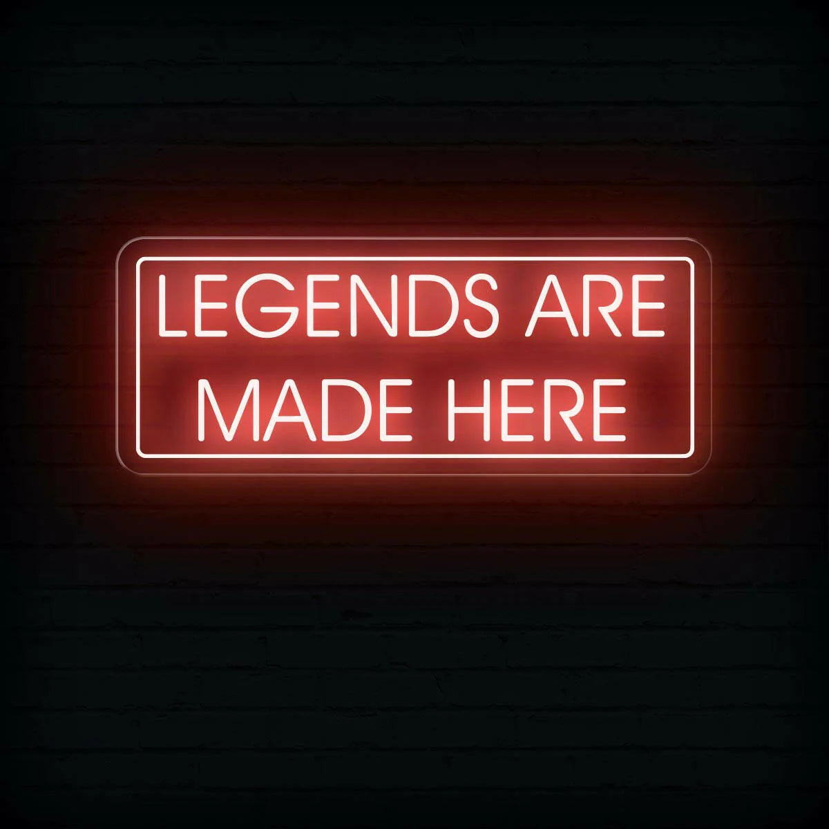 Legends Are Made Here | Motivational Game Room Neon Sign