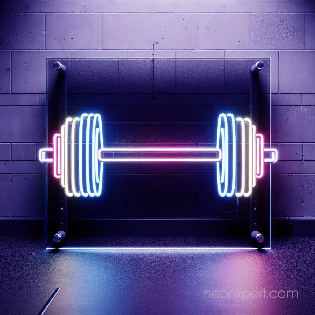 Neon Barbell LED Light Sign