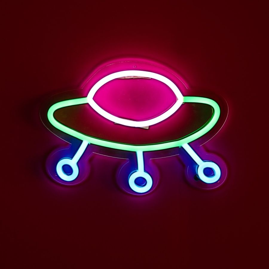 Retro Spaceship Neon Light