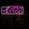 Tattoo Open Neon Sign - LED Light Decor