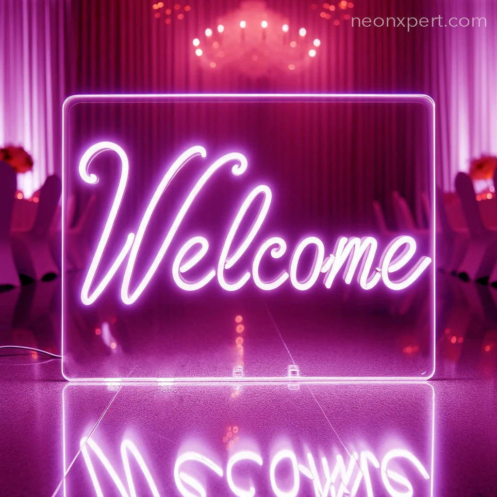 Welcome LED Neon Sign Light